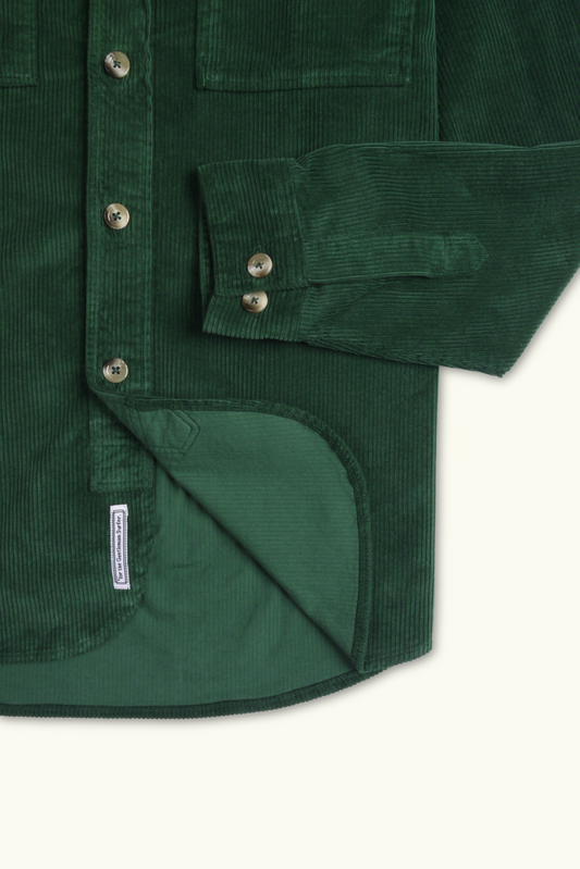 SURCHEMISE VELOUR COTELE VERTE