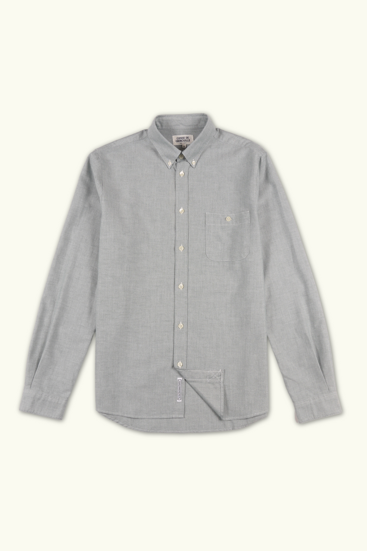 CHEMISE OXFORD GRIS VERT