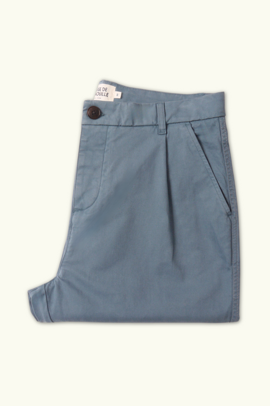 CHINO LOOSE BLEU ARDOISE