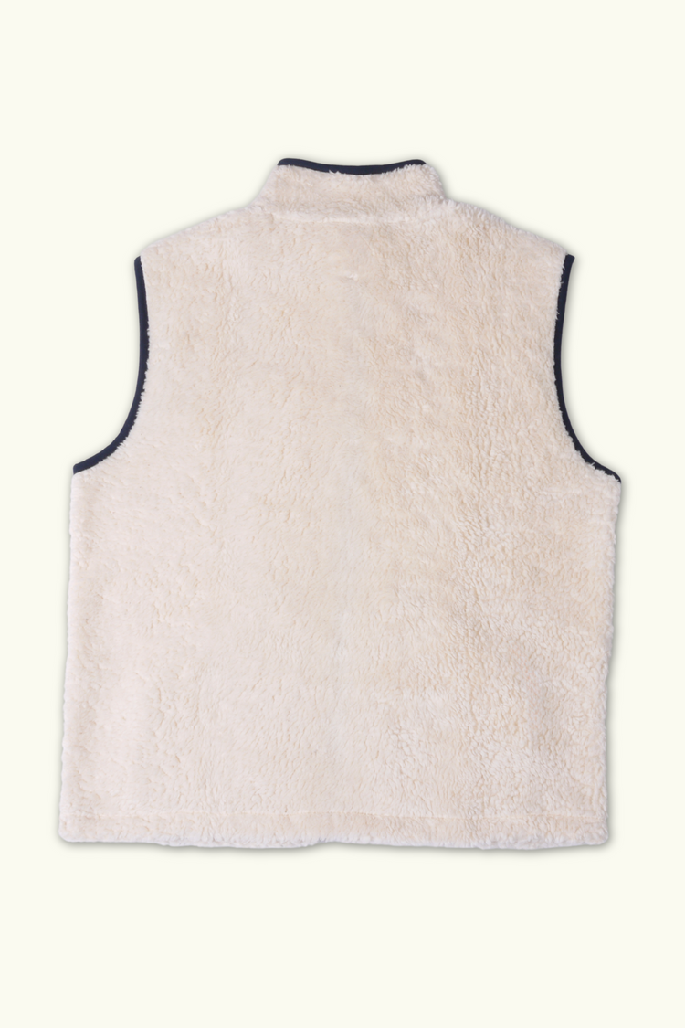 GILET SANS MANCHE EN POLAIRE ECRU TOM