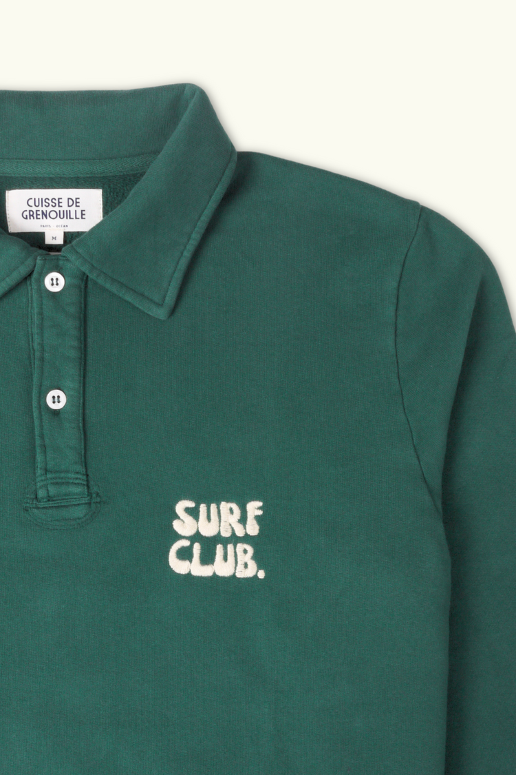 SWEAT POLO VERT SAPIN SURF CLUB