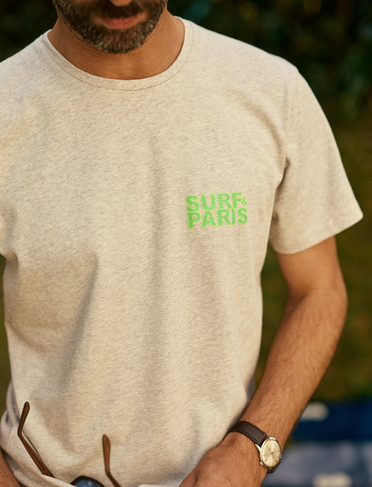 TEE-SHIRT EPAIS GRIS - SURF&PARIS FLUO