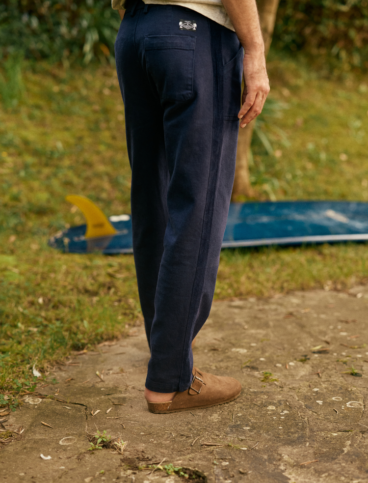 FATIGUE PANT NAVY AVEC BANDE VELOURS NAVY