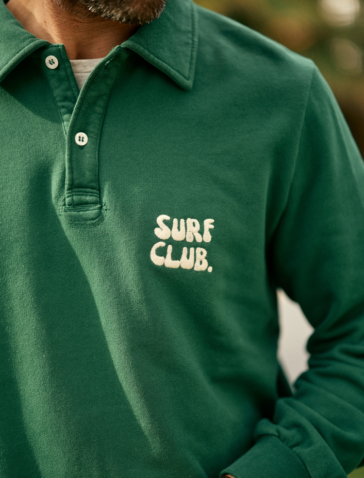 SWEAT POLO VERT SAPIN SURF CLUB