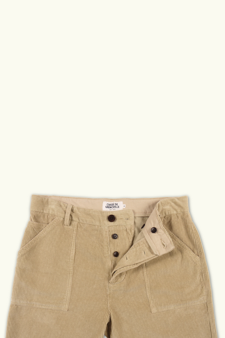 FATIGUE PANT VELOURS BEIGE