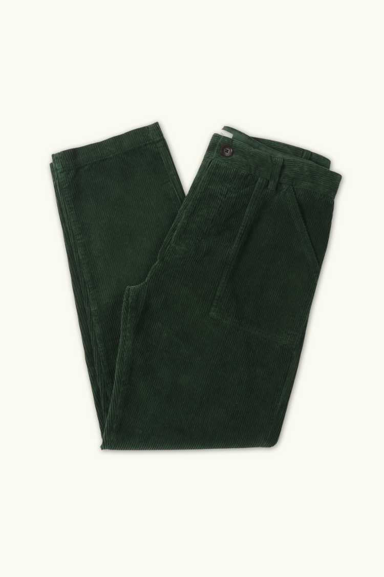 FATIGUE PANT VELOURS VERT SAPIN