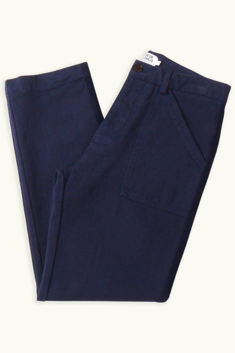 FATIGUE PANT NAVY AVEC BANDE VELOURS NAVY