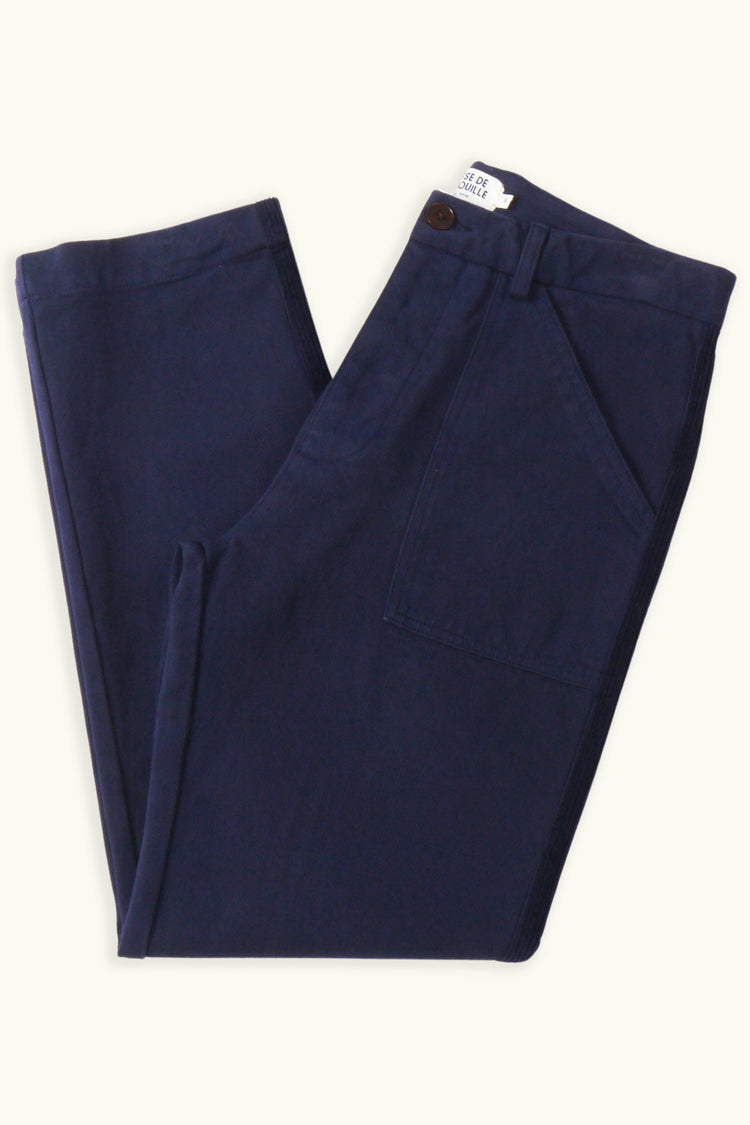 FATIGUE PANT NAVY AVEC BANDE VELOURS NAVY