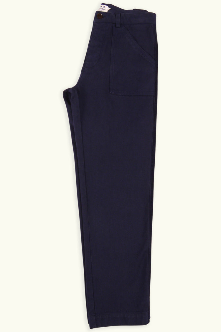 FATIGUE PANT NAVY AVEC BANDE VELOURS NAVY