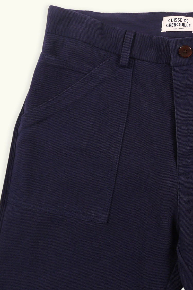 FATIGUE PANT NAVY AVEC BANDE VELOURS NAVY