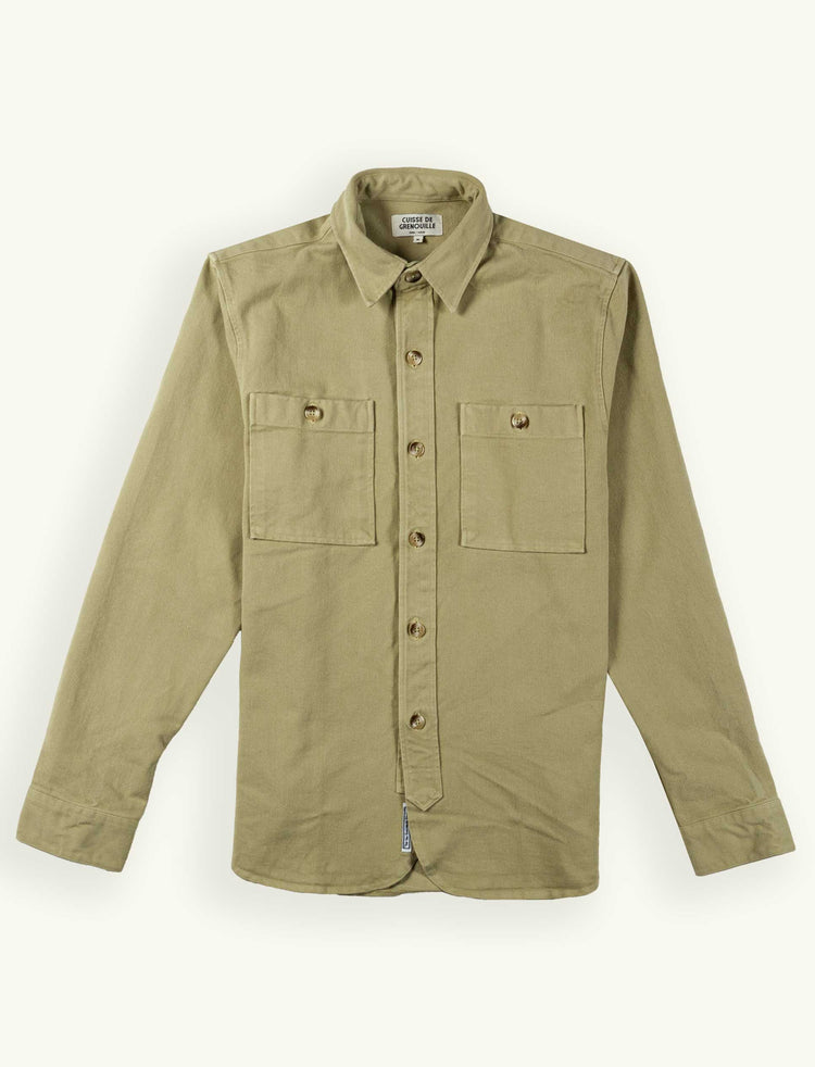 SURCHEMISE EN TWILL VERT DESERT SAFARI