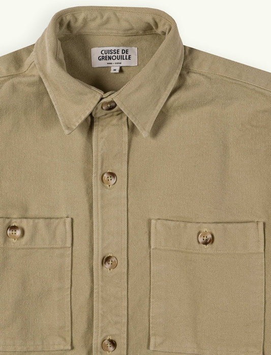 SURCHEMISE EN TWILL VERT DESERT SAFARI